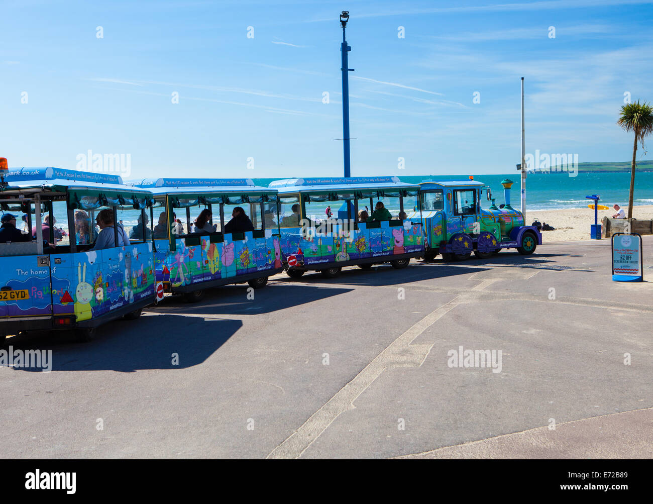 Land train Bournemouth Promenade Stock Photo