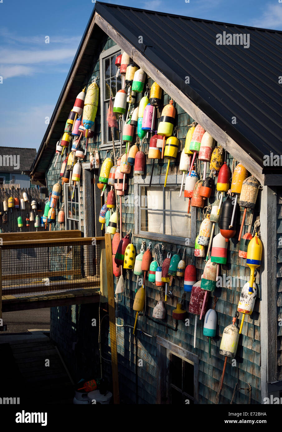 Lost and found lobster bouys, Bernard, Maine. Stock Photo