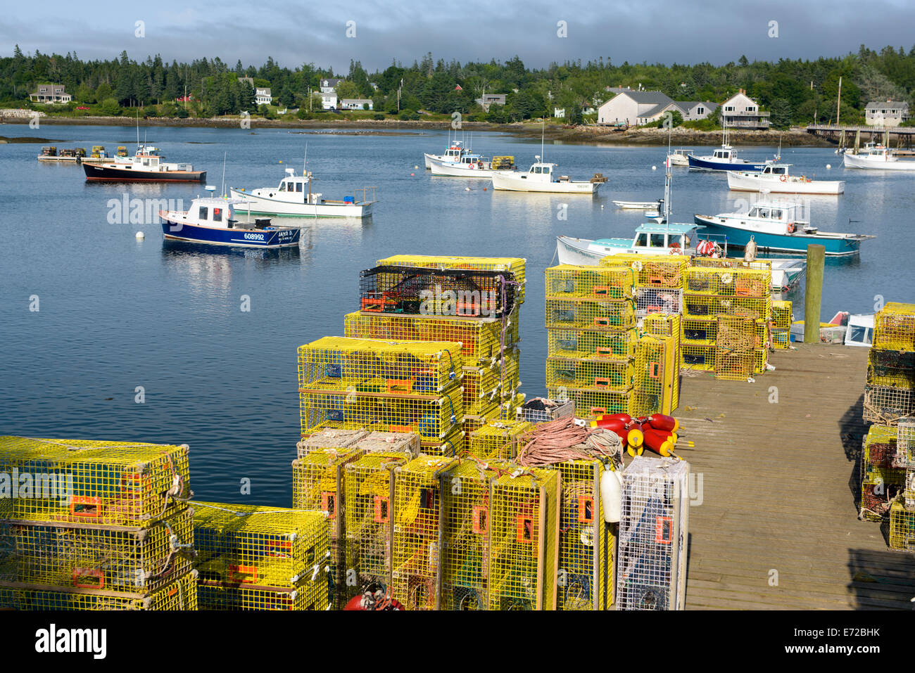 Lobster boats Bass Harbor, Maine Stock Photo Alamy