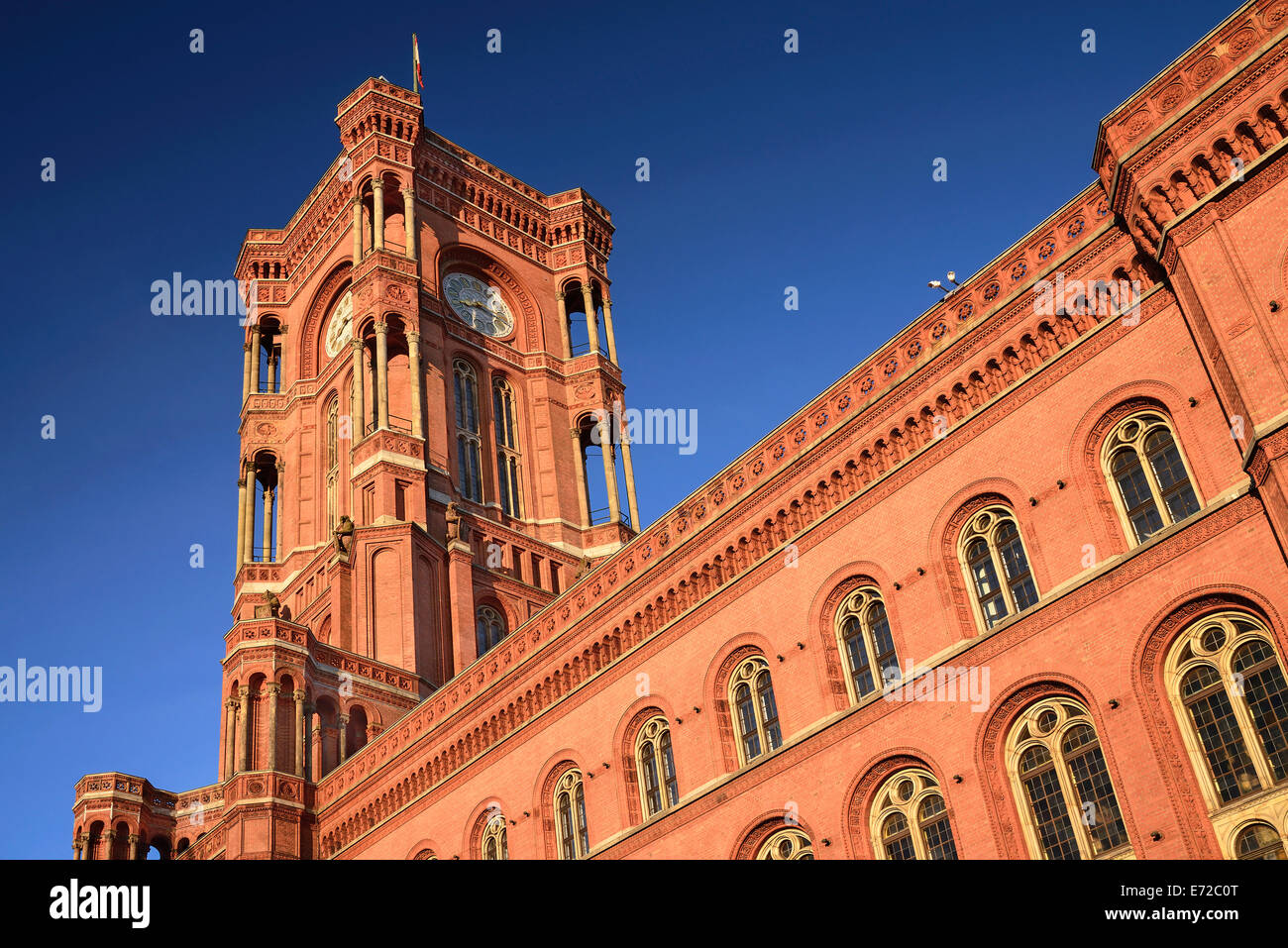Germany, Berlin, Rotes Rathaus  The Red Town Hall. Stock Photo