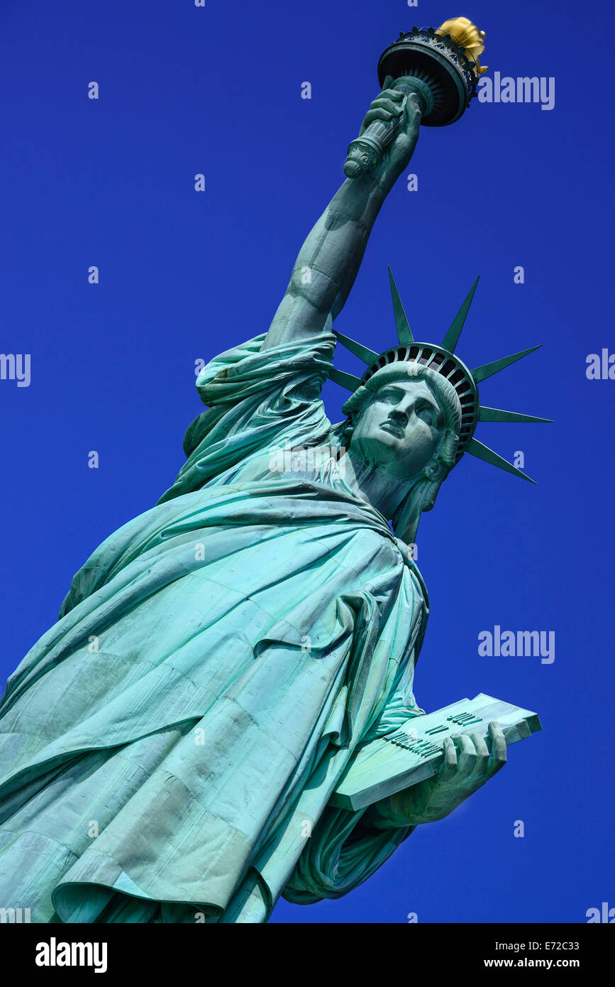 USA, New York, Liberty Island, Statue of Liberty detail of head and crown Stock Photo Alamy