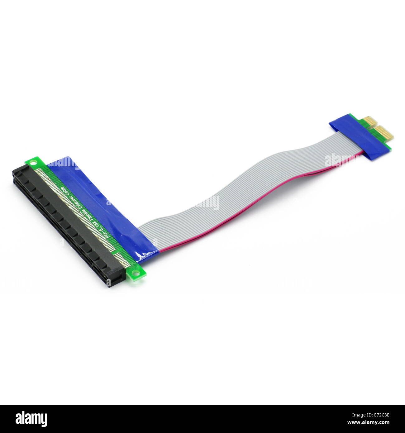 PCI-E Extender Cable Isolated Stock Photo