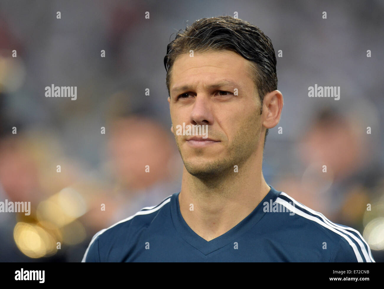 Duesseldorf, Germany. 03rd Sep, 2014. Argentina's Martin Demichelis during the international match between Germany and Argentina at Esprit Arena in Duesseldorf, Germany, 03 September 2014. Photo: BERND THISSEN/dpa/Alamy Live News Stock Photo