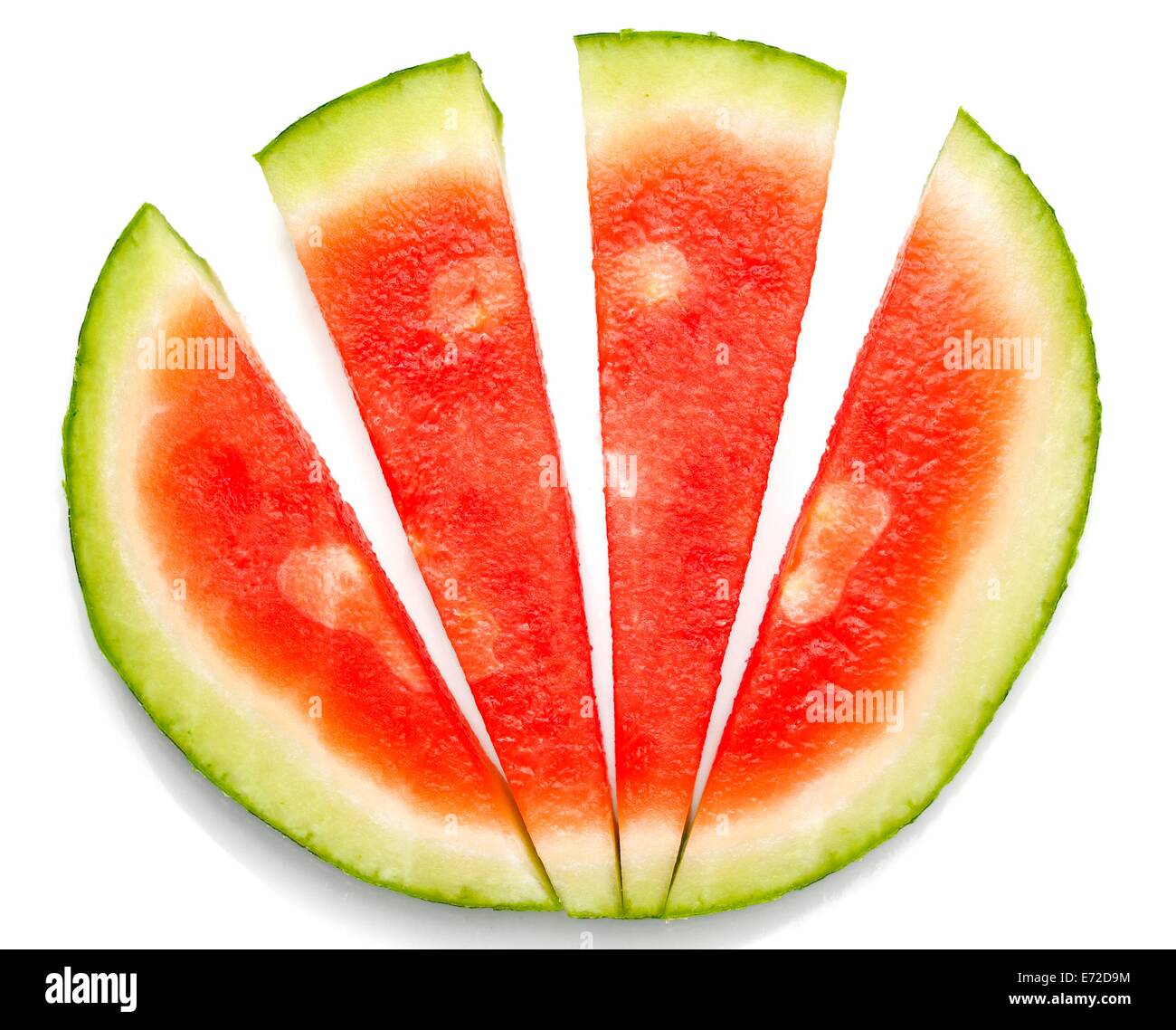 Water melon segments Stock Photo
