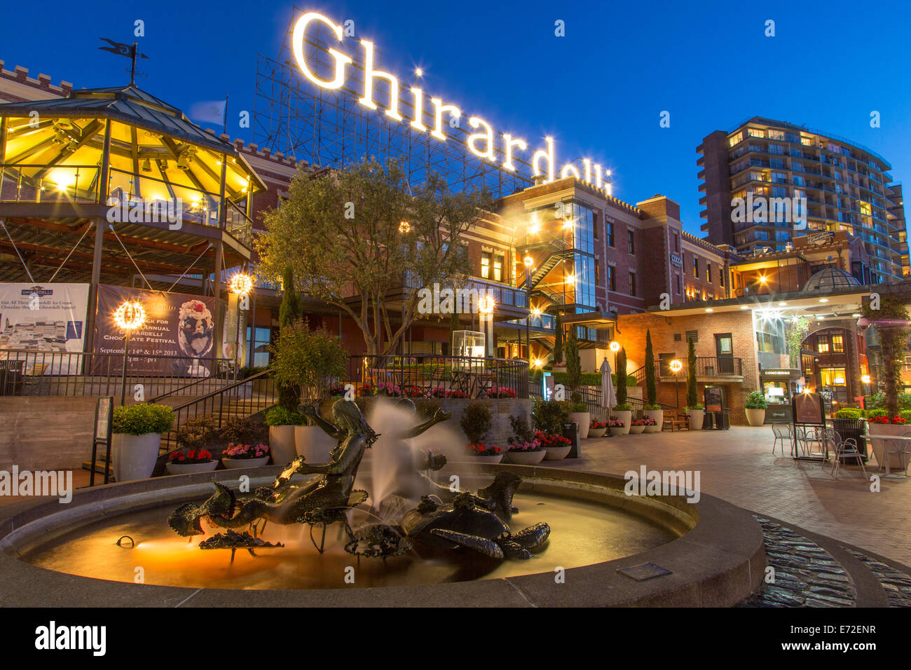 Ghirardelli Square at dusk in San Francisco, California, USA Stock Photo Alamy
