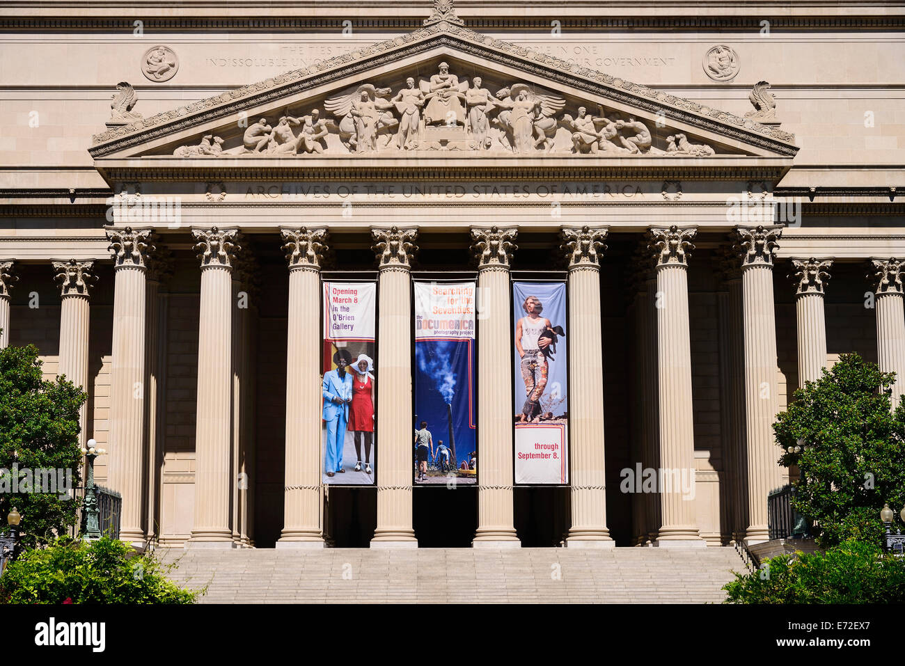 USA, Washington DC, The Mall  Archives of the United States of America. Stock Photo