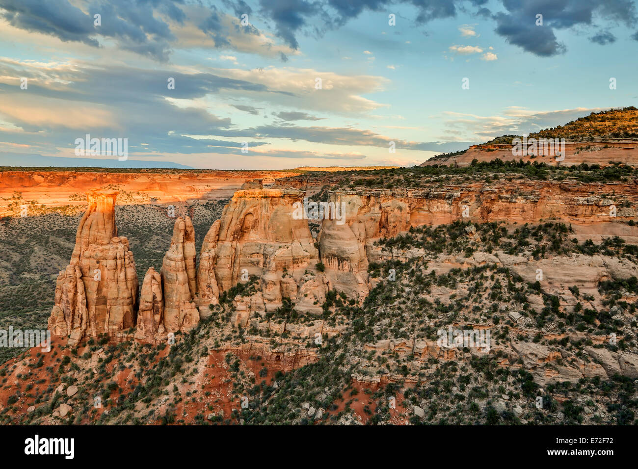 Sandstone monuments and formations, Colorado National Monument, Grand Junction, Colorado USA Stock Photo