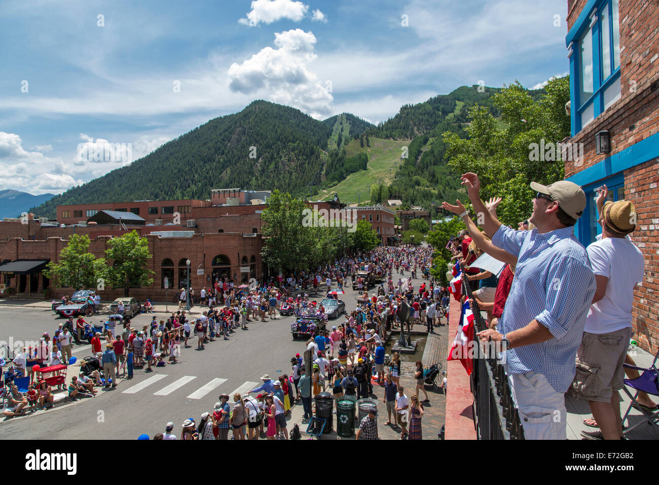 4th of July parade in Aspen, Colorado, USA. Stock Photo