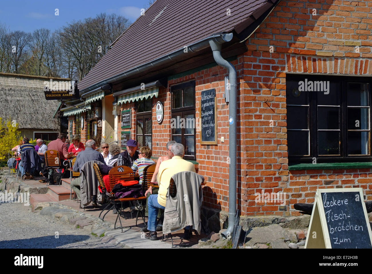 Little restaurant at village 'Vitt' - Kap Arkona  Mecklenburg-Western Pomerania Isle of Ruegen Rügen Germany Stock Photo
