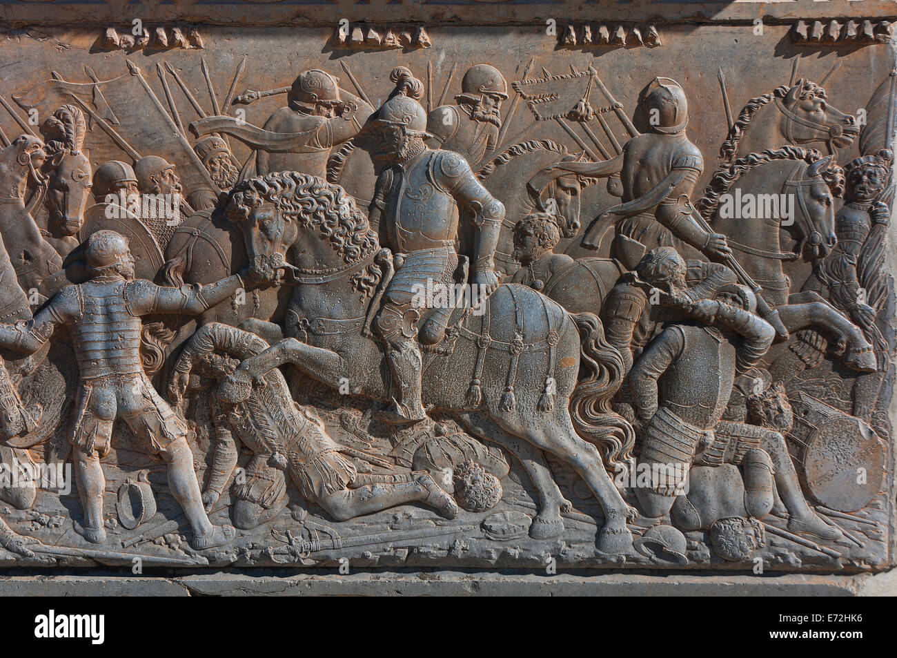 Carlos V palace relief on the facade, The Alhambra, Granada, Region