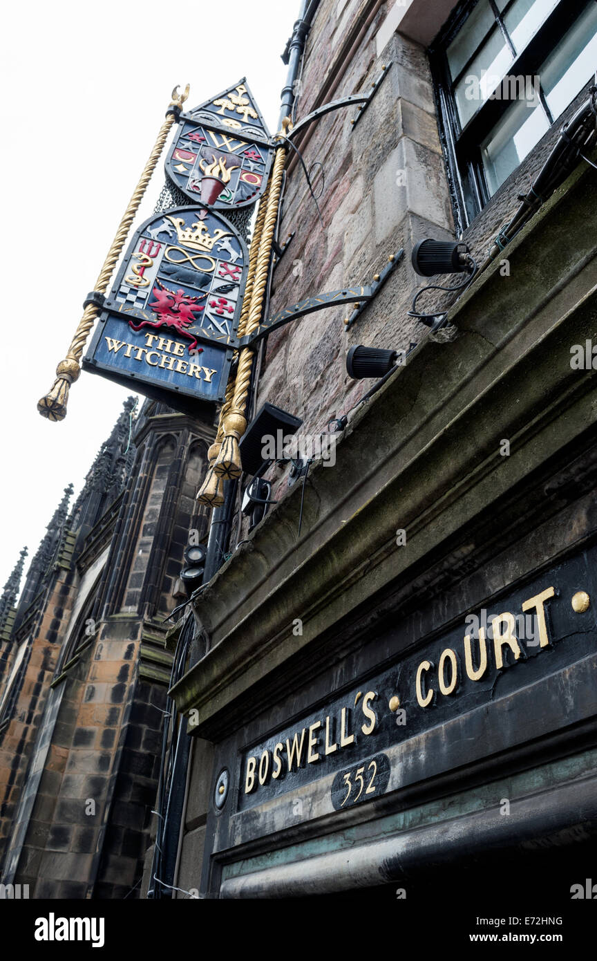 The Witchery Restaurant and B&B, Castlehill, The Royal Mile, Edinburgh Stock Photo