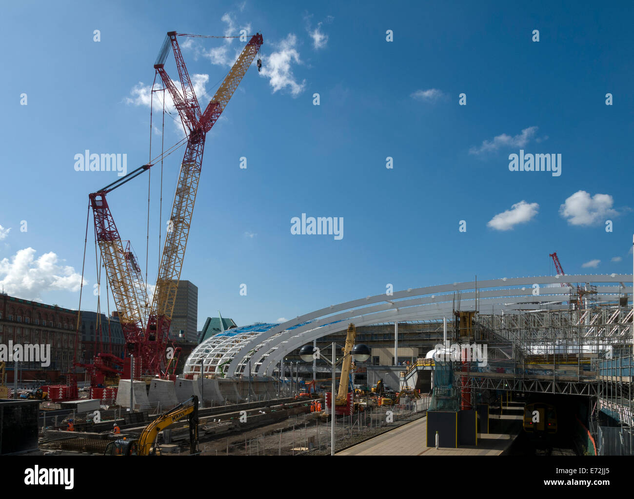 Liebherr LR 1750 crane being used on the new roof under construction at ...