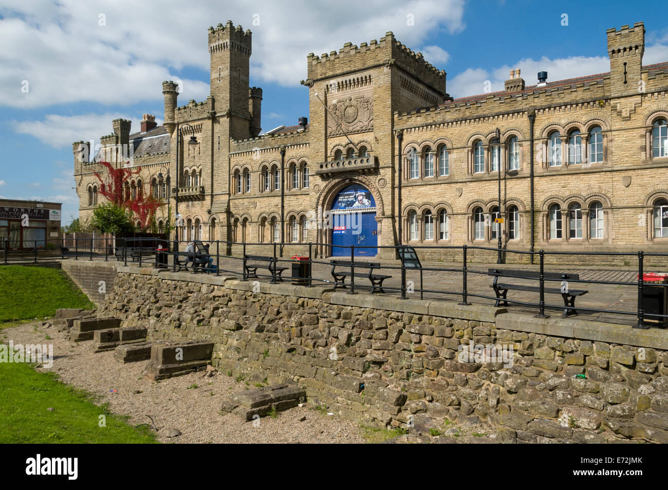 The Castle Armoury building (1868), and remains of Bury Castle, Castle ...