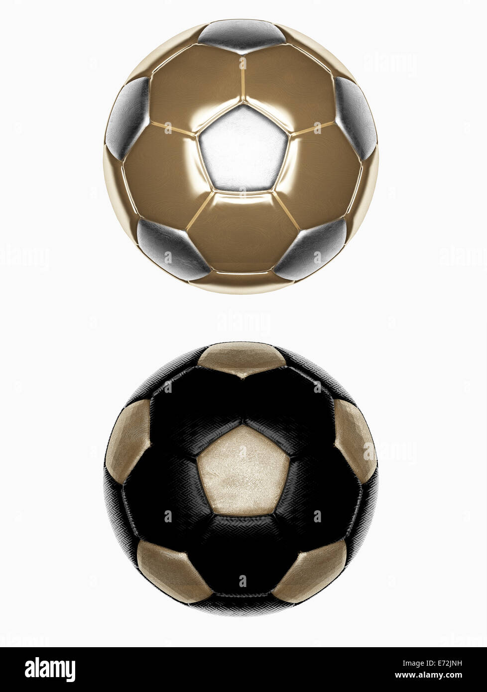 Set 2 of soccer balls isolated on white background Stock Photo - Alamy