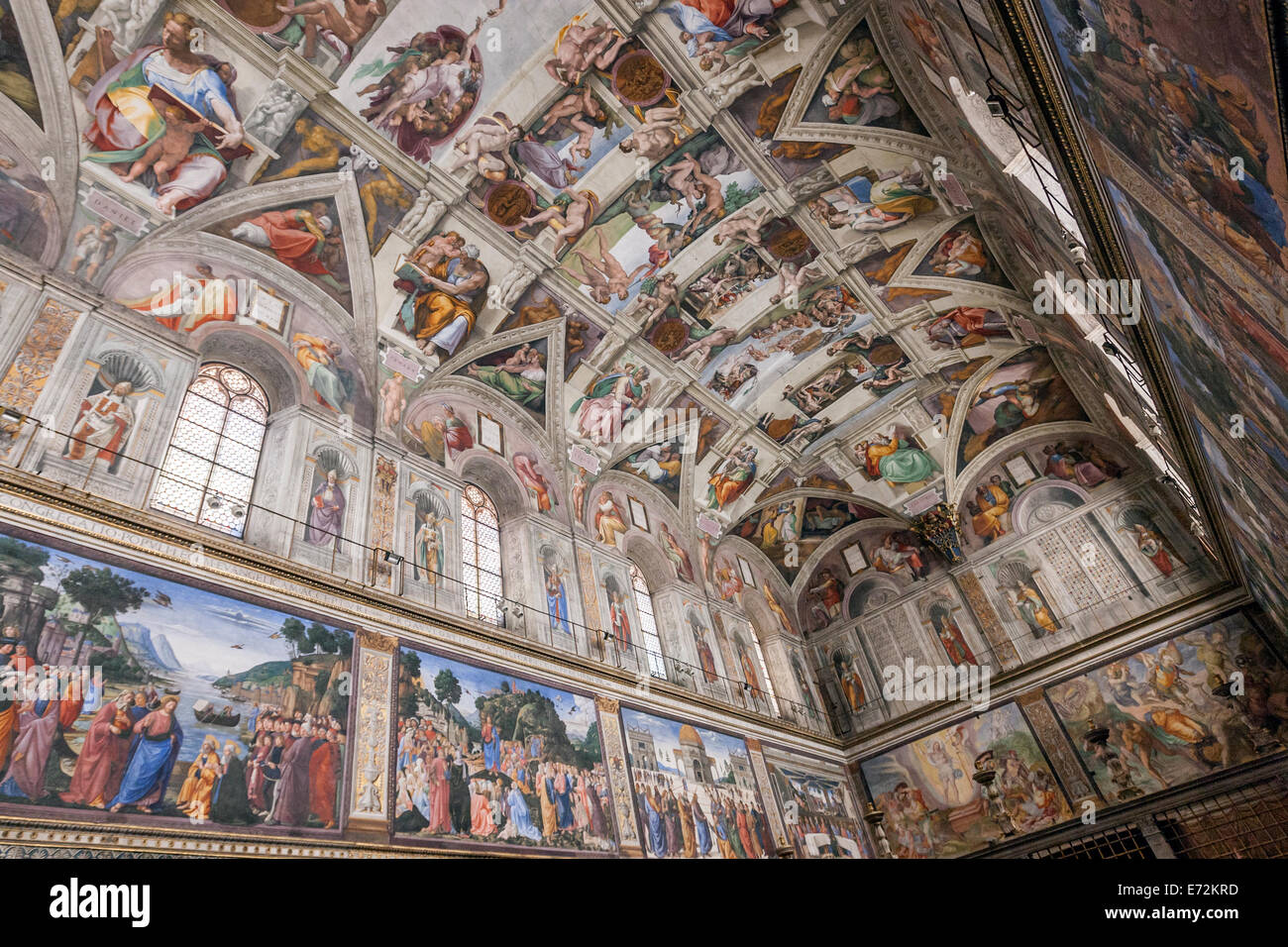 The Sistine Chapel ceiling Stock Photo