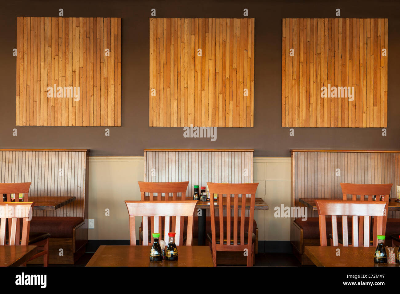 interior of Itsuki's Japanese Restaurant, Goleta, California Stock Photo