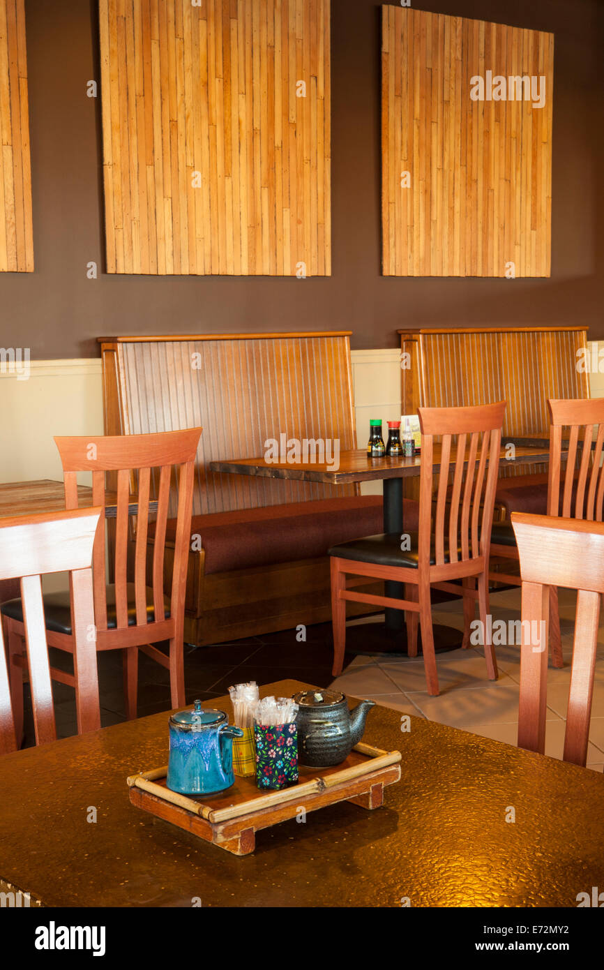 interior, Itsuki's Japanese Restaurant, Goleta, California Stock Photo