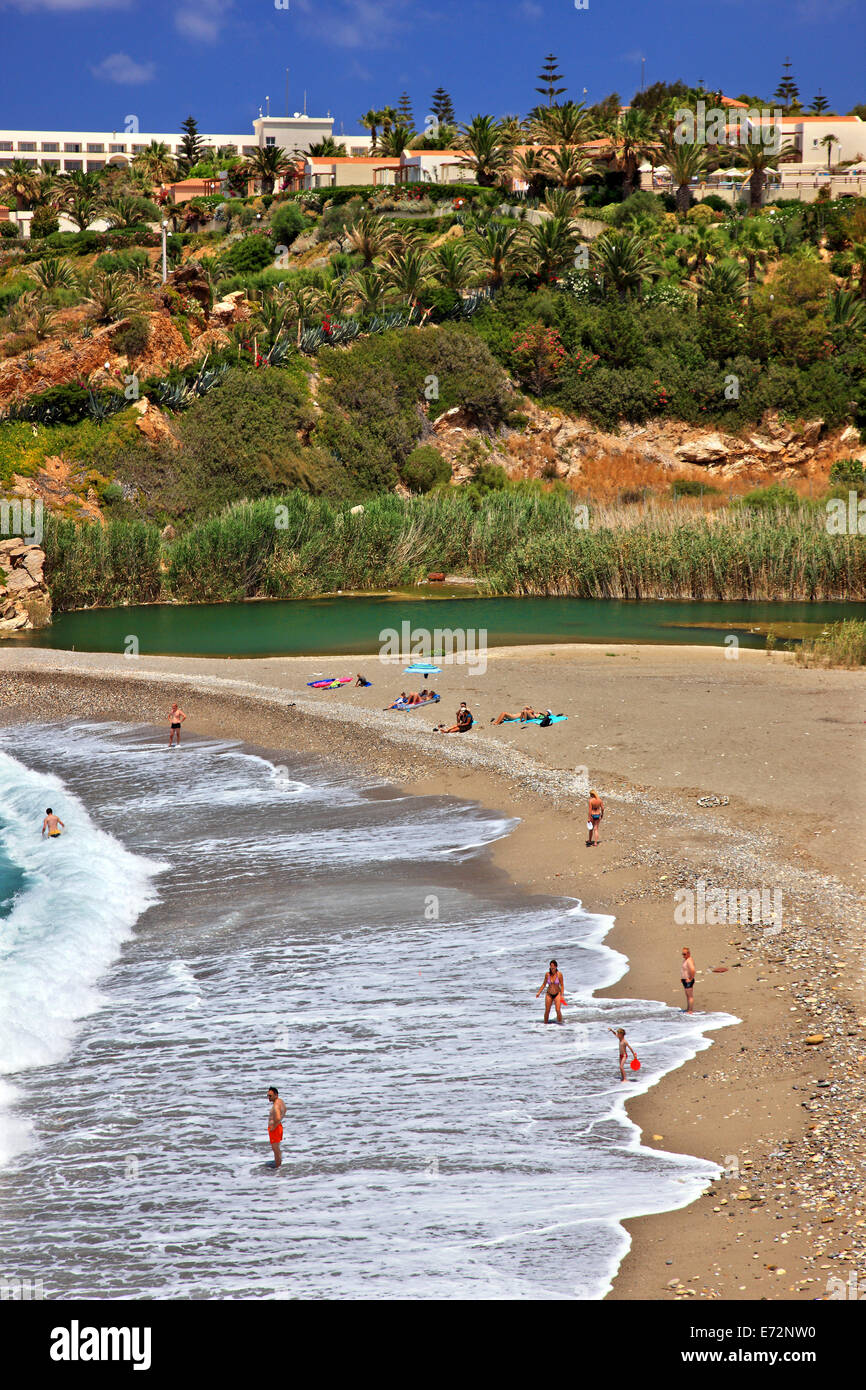Geropotamos beach and river, Rethymno prefecture, Crete, Greece Stock Photo