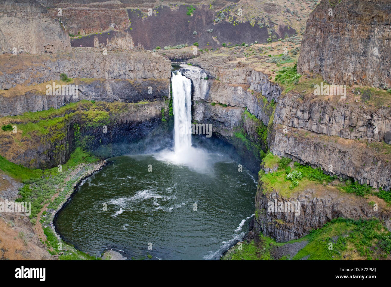 A view of Palouse Falls, a waterfall on the Palouse River in eastern Washington Stock Photo