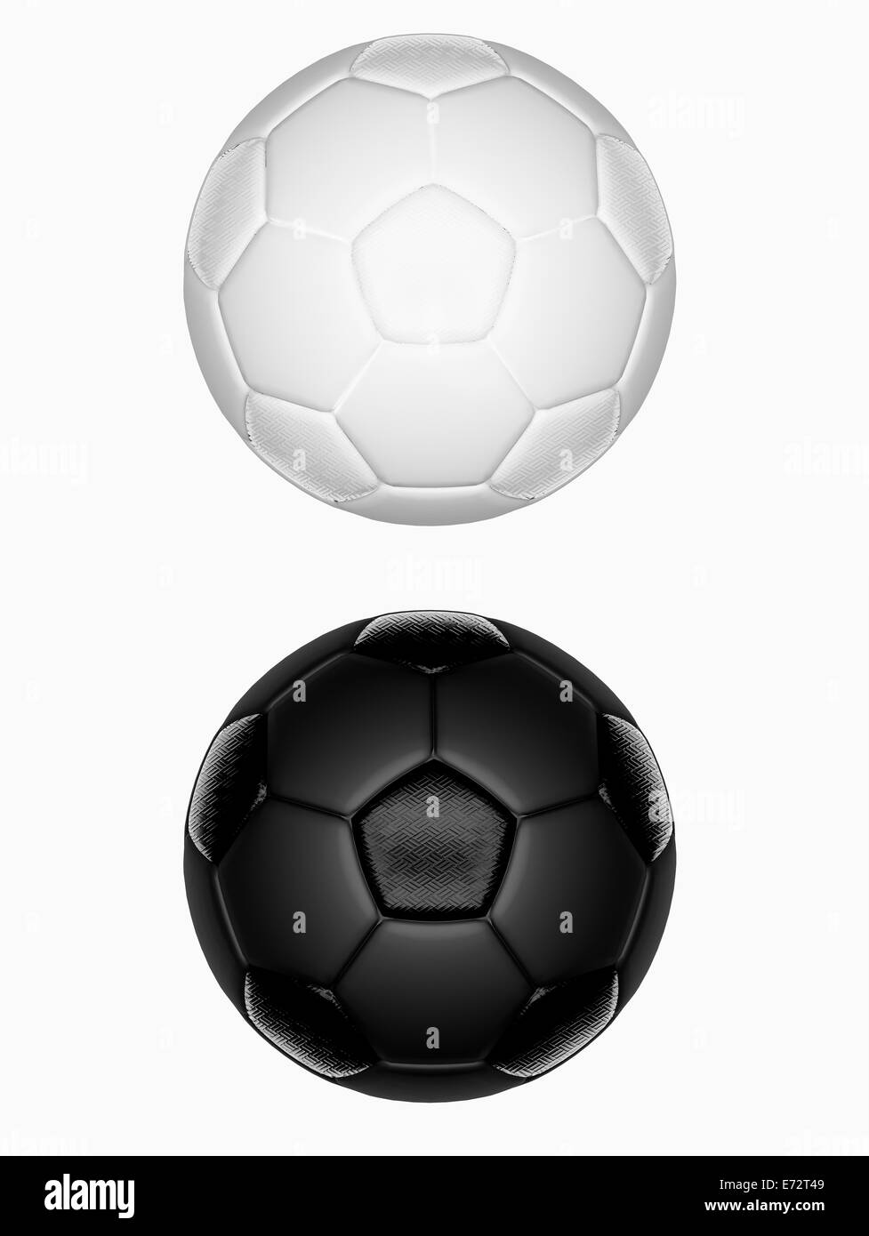 Black and white soccer balls isolated on white background Stock Photo ...