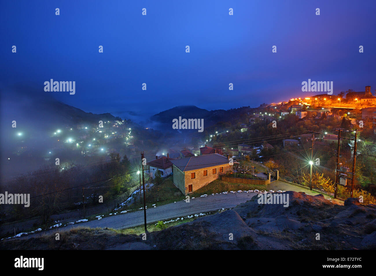 Pentalofos village (former name "Zoupani"-around 1060 m altitude), Kozani,  Macedonia, Greece Stock Photo - Alamy