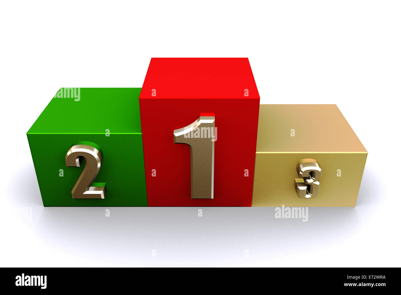 3D render empty winners podium on white background Stock Photo - Alamy