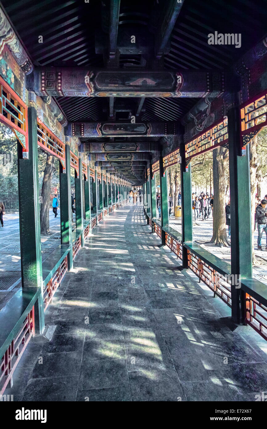 Long corridor in Summer Palace, Beijing Stock Photo Alamy