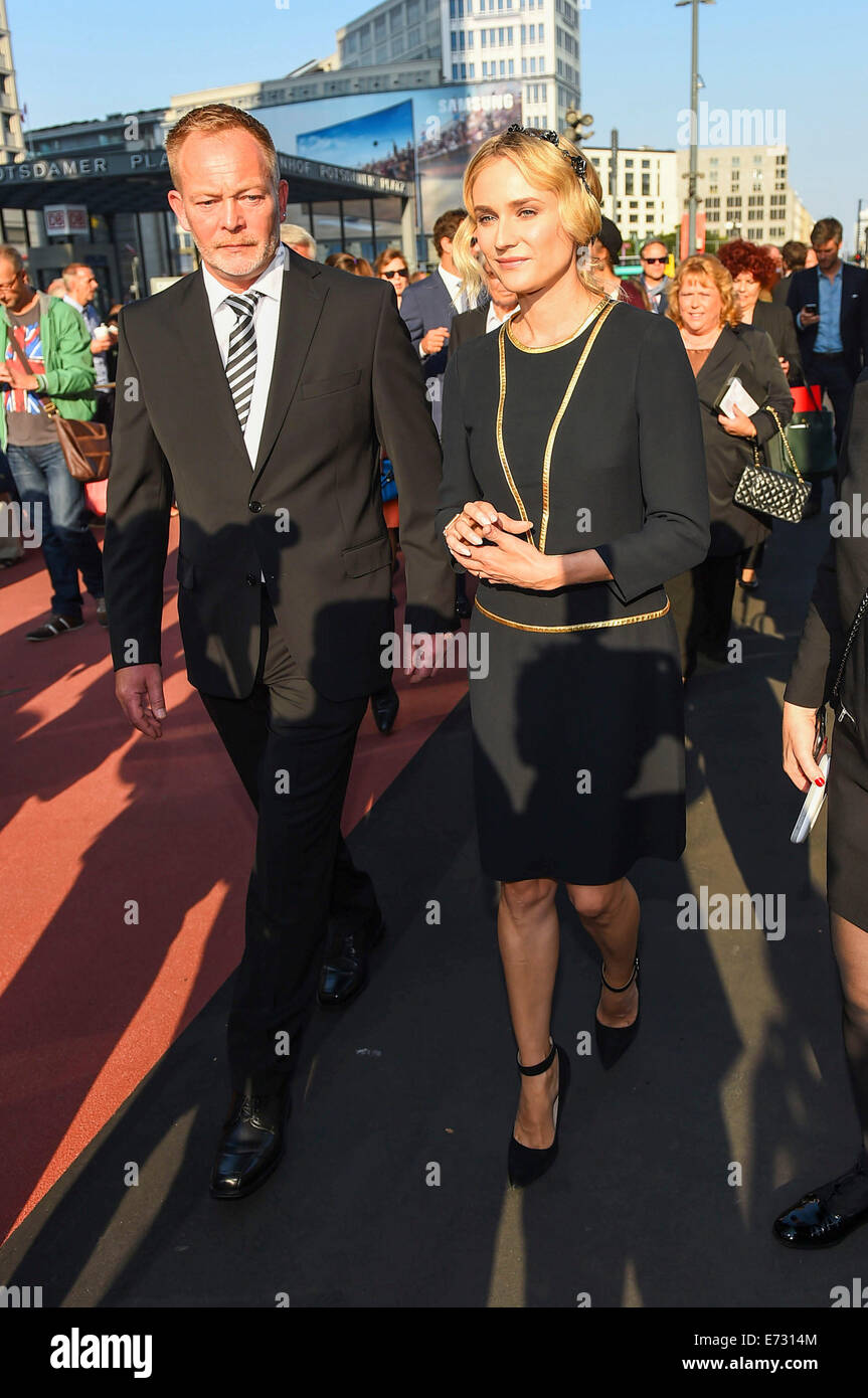 Berlin, Germany. 04th Sep, 2014. Diane Kruger attends to the Reinauguration of the "Boulevard of the Stars" (Boulevard der Stars) at the Potsdamer Platz in Berlin, Germany. Credit:  dpa picture alliance/Alamy Live News Stock Photo