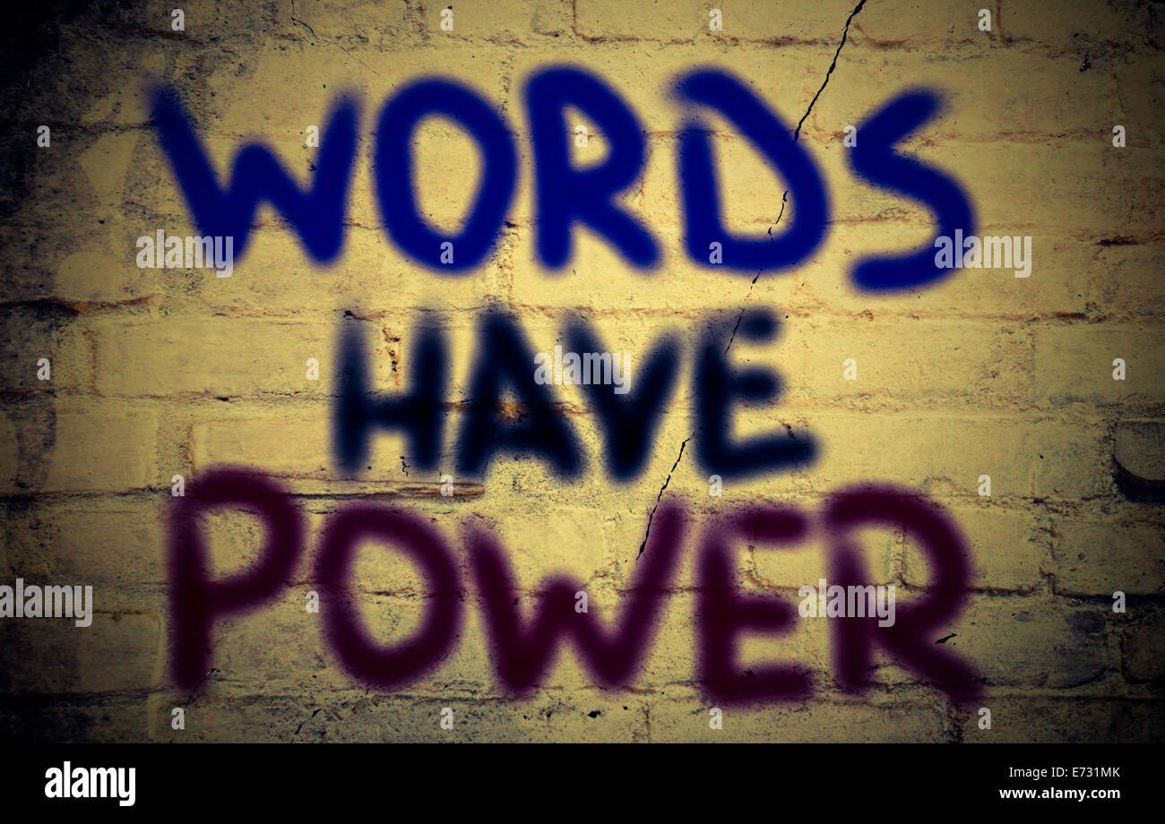 Words Have Power Concept Stock Photo