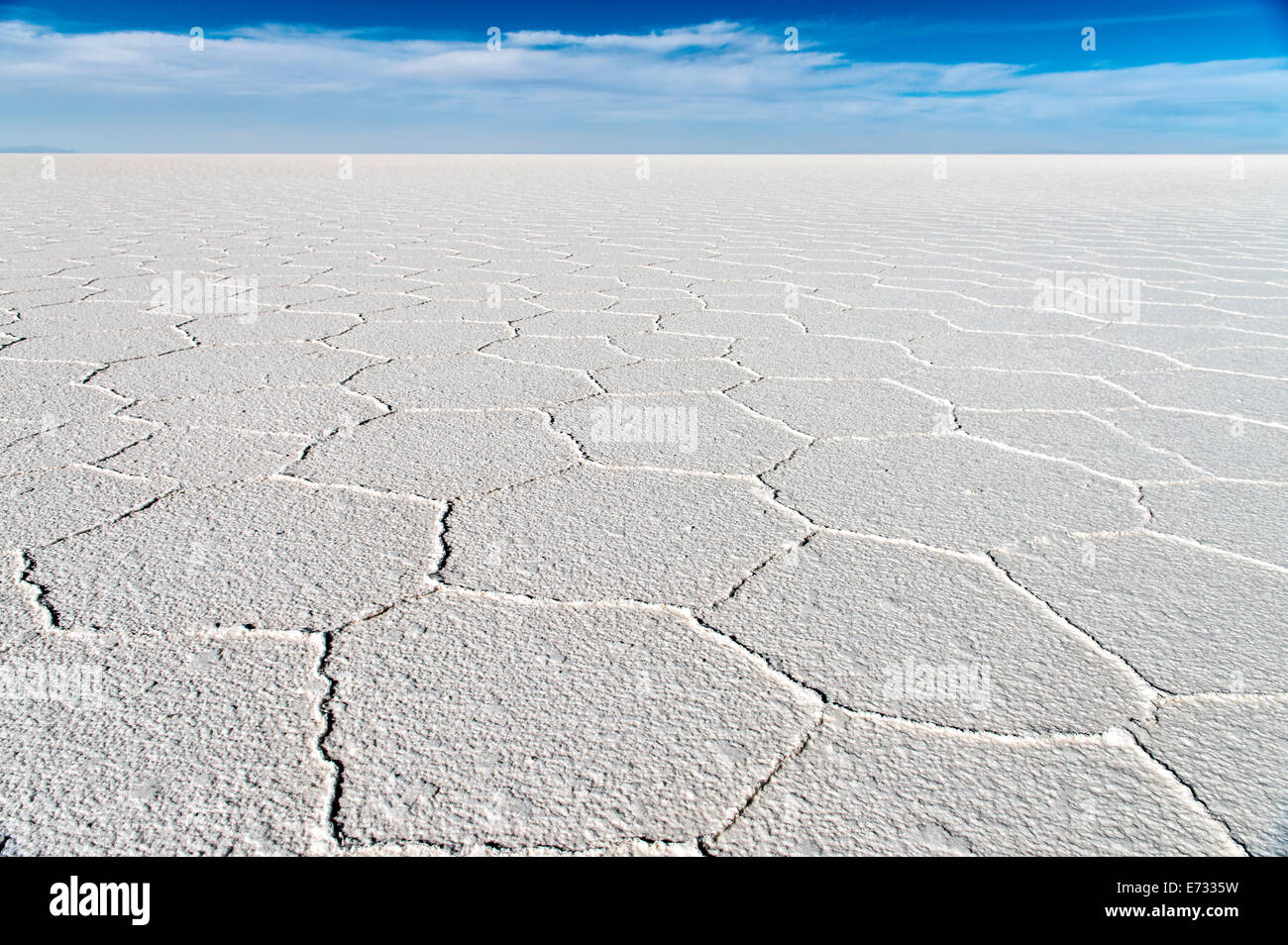 Uyuni salt flats or Salar de Uyuni (or Salar de Tunupa) in Potosi Bolivia, South America Stock Photo