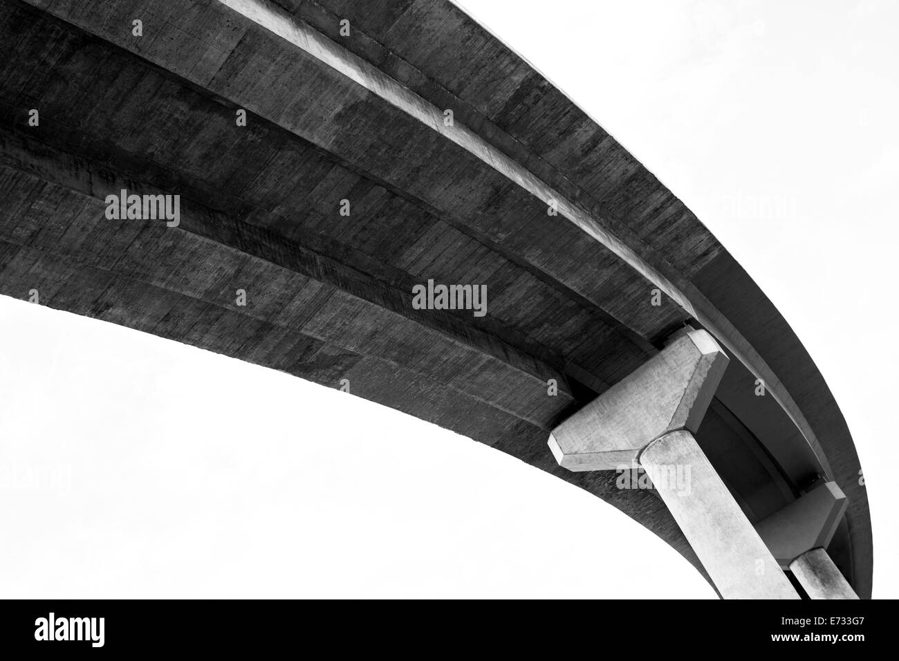 Elevated roadway, view from below Stock Photo
