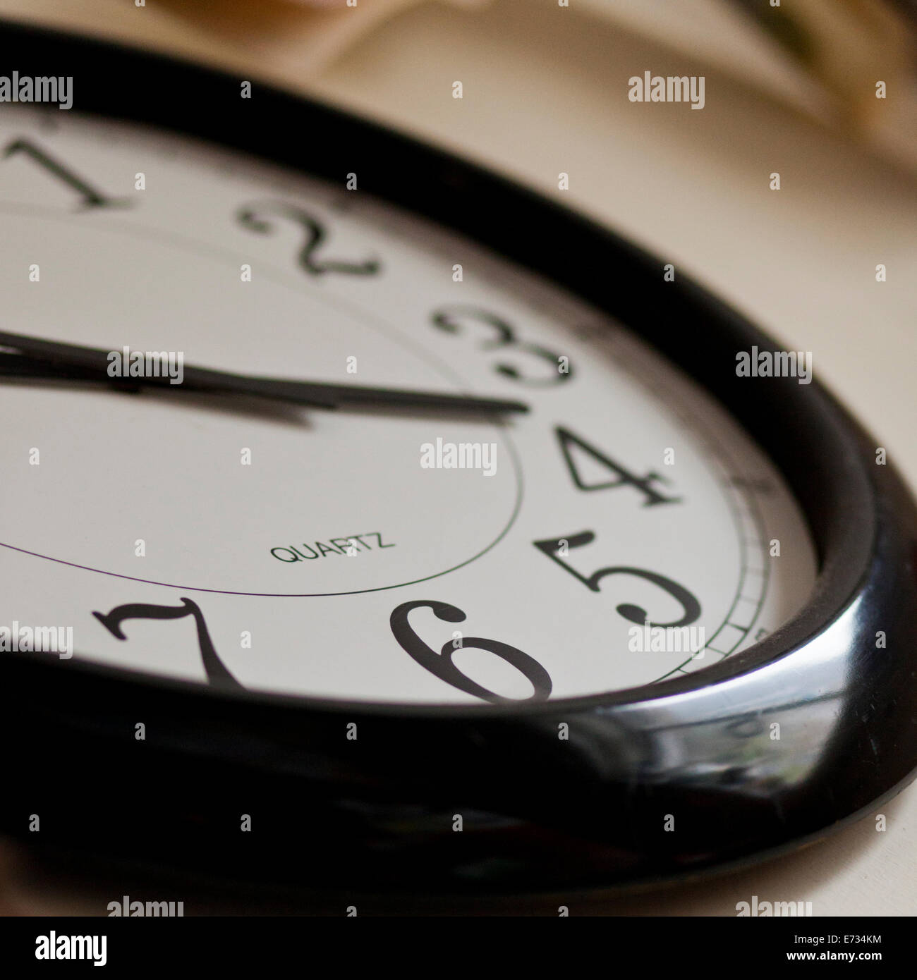 Wall clock face, closeup Stock Photo Alamy