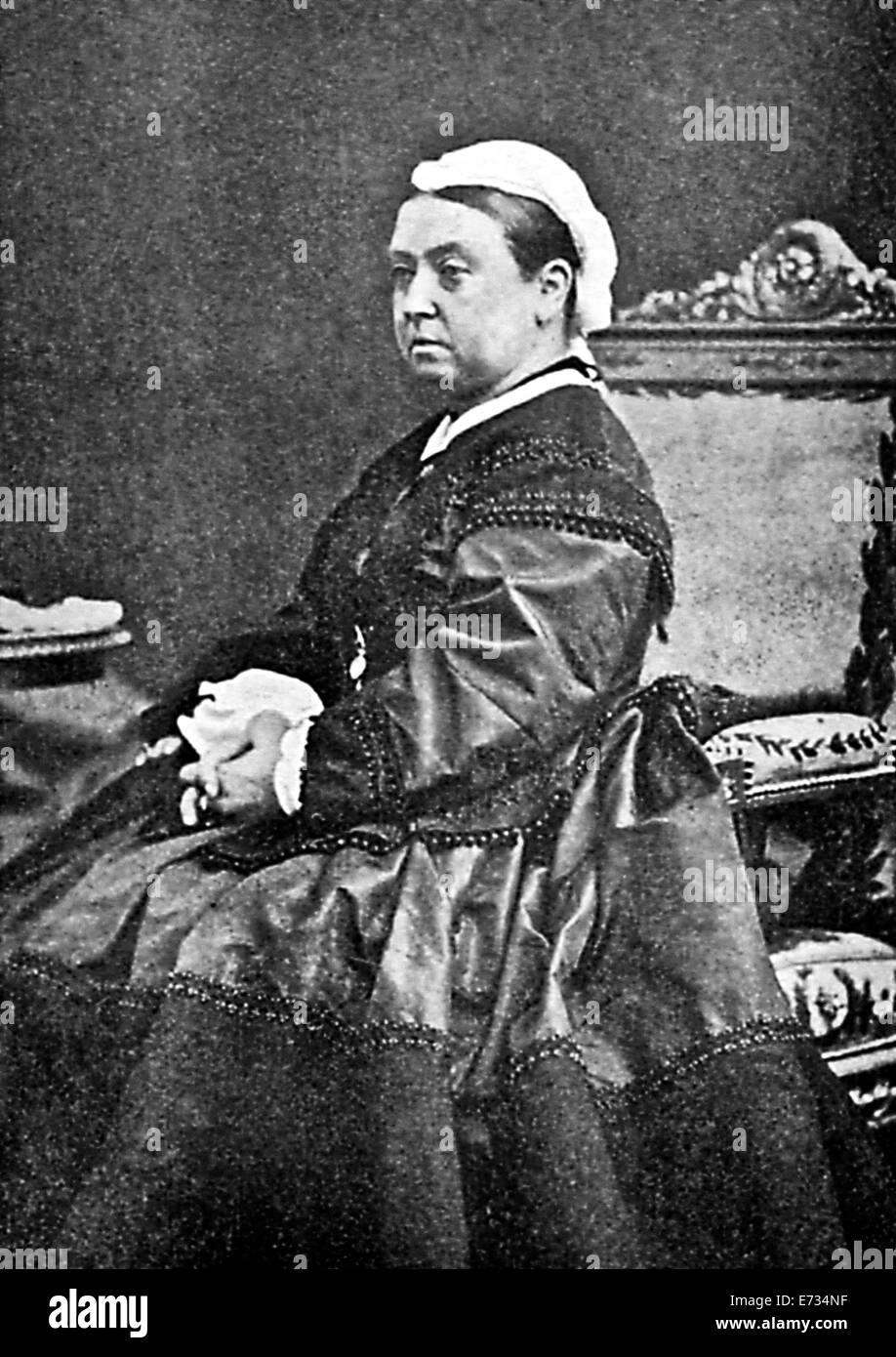 Queen Victoria a portrait in 1863. From the archives of Press Portrait Service (formerly Press Portrait Service). Stock Photo