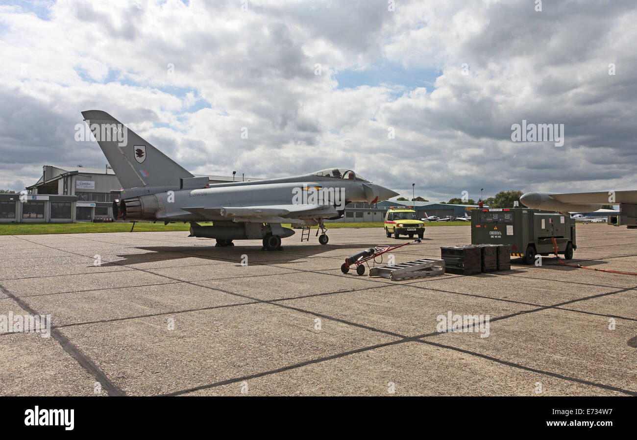 Eurofighter parked on the tarmac at Bigging Hill airport Stock Photo
