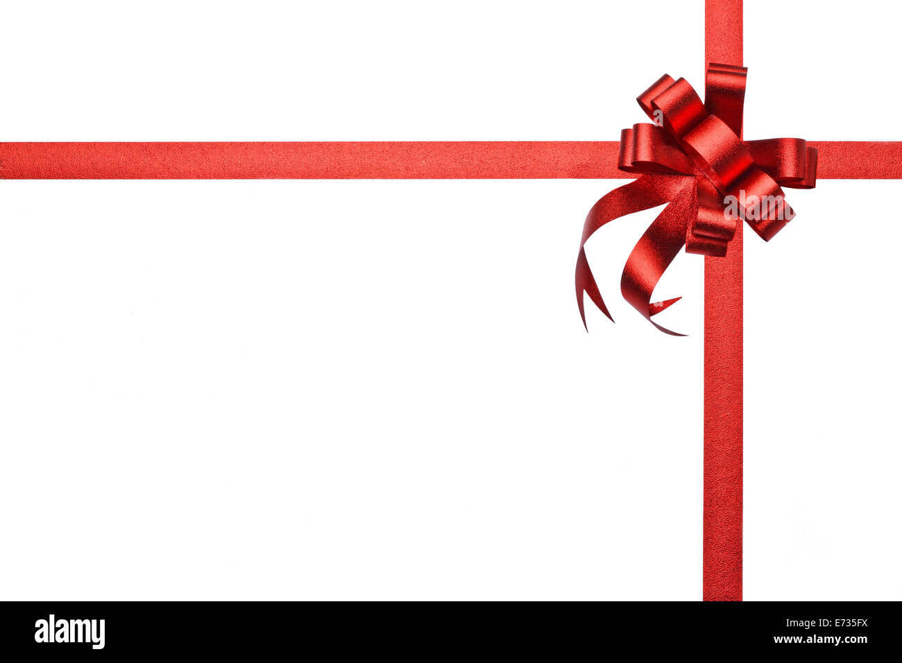 red ribbon isolated on white background Stock Photo - Alamy