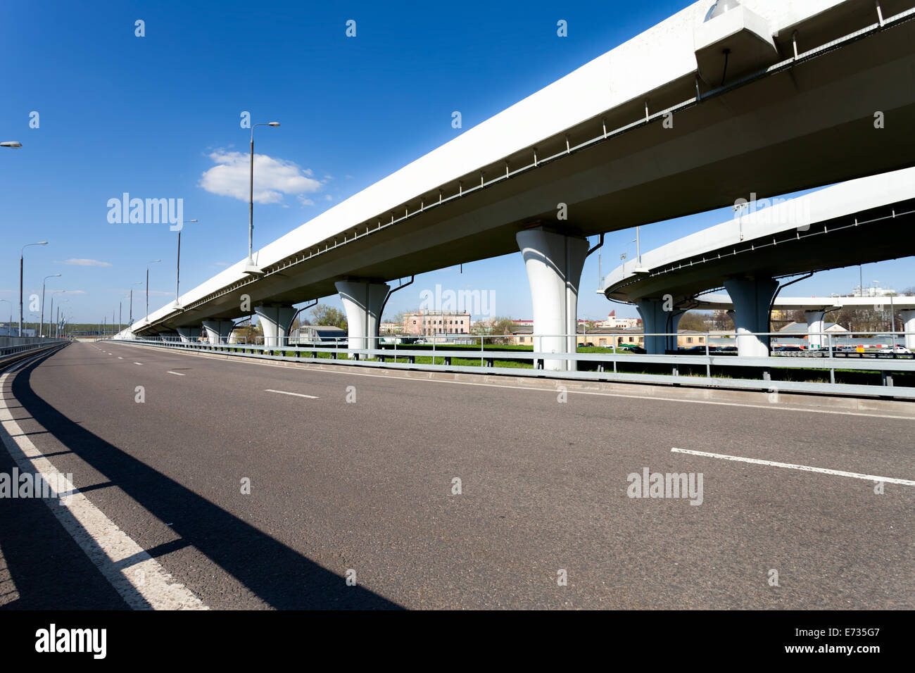 Elevated roads at sunny day Stock Photo