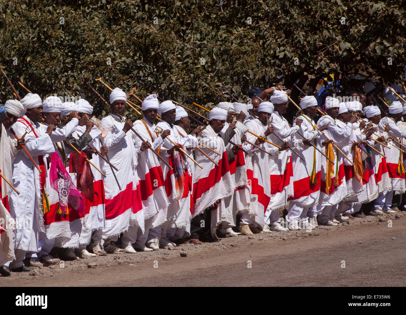 Ethiopian Orthodox Priests Celebrating The Colorful Timkat Epiphany ethiopian-orthodox-priests-celebrating-the-colorful-timkat-epiphany
