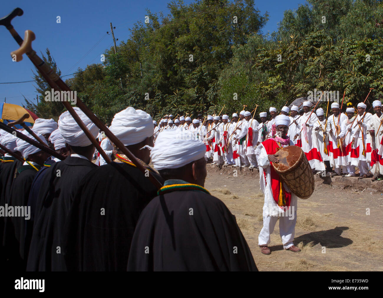 Ethiopian Orthodox Priests Celebrating The Colorful Timkat Epiphany ethiopian-orthodox-priests-celebrating-the-colorful-timkat-epiphany