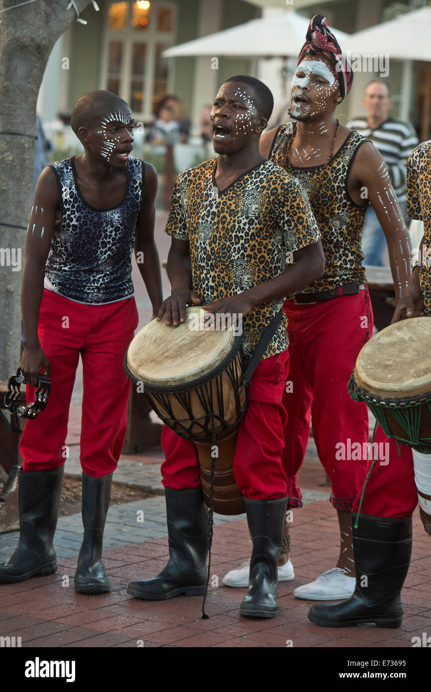 Buskers at V&A Waterfront, Cape Town Stock Photo