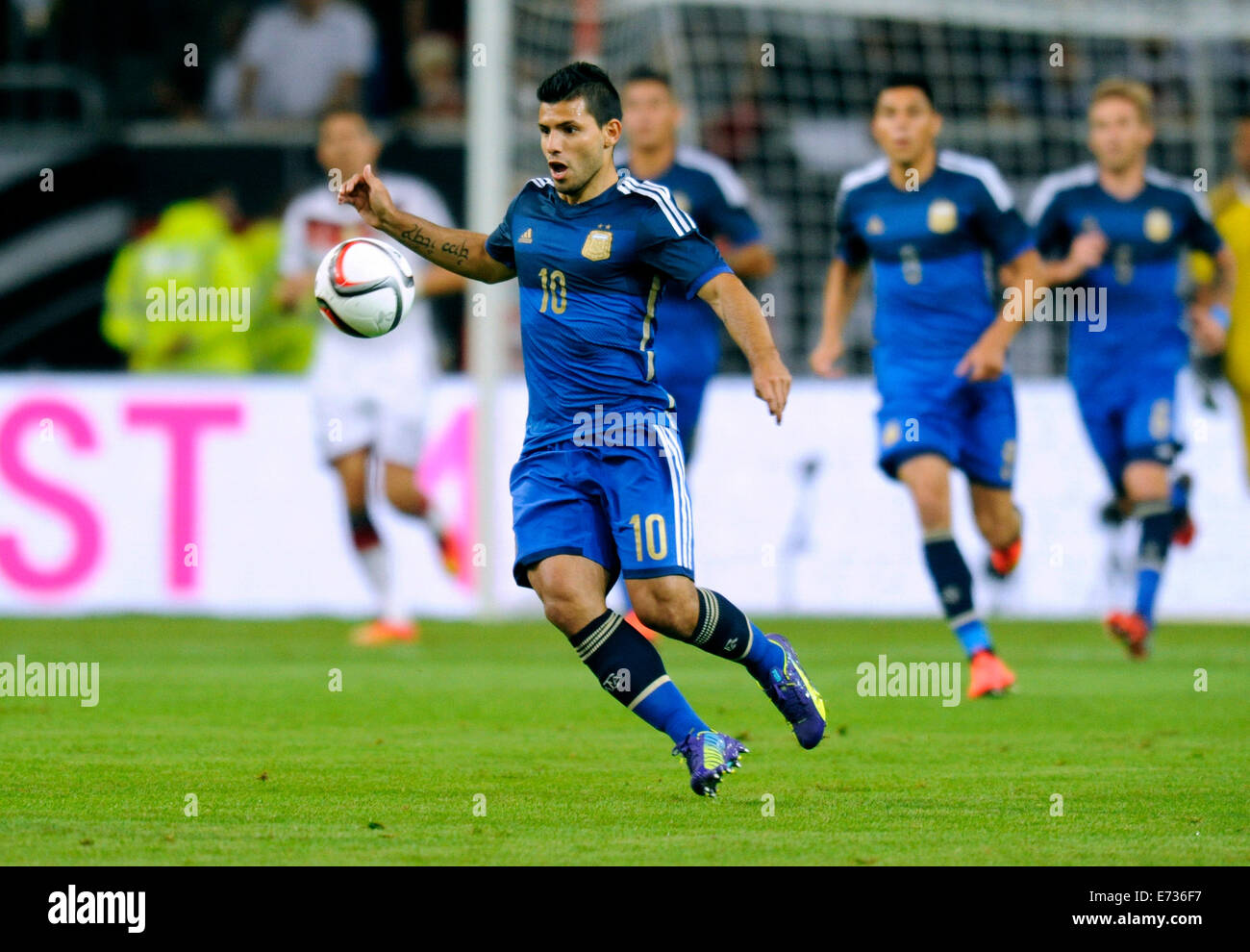 Friendly match, ESPRIT Arena Duesseldorf: Germany vs Argentinia 2:4; Sergio Aguero (ARG). Stock Photo