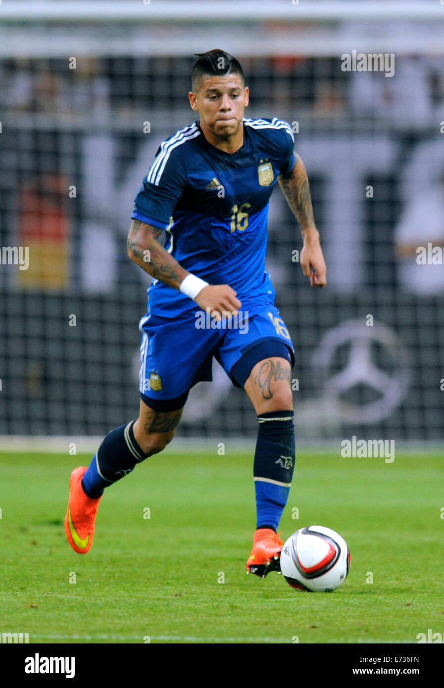 Friendly match, ESPRIT Arena Duesseldorf: Germany vs Argentinia 2:4; Marcos Rojo (ARG). Stock Photo