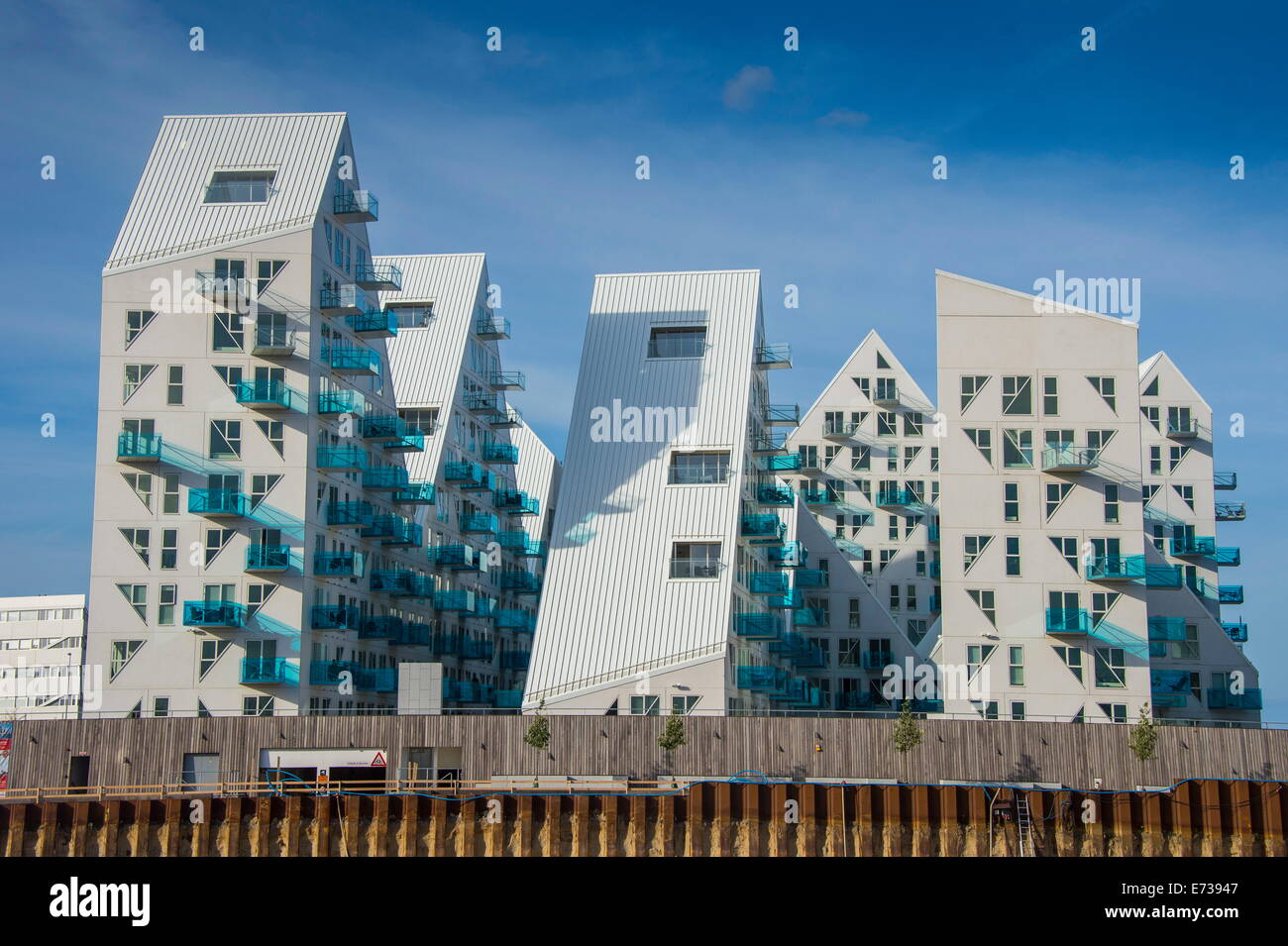 Isbjerget (iceberg) design apartment buildings in Aarhus, Denmark, Scandinavia, Europe Stock Photo
