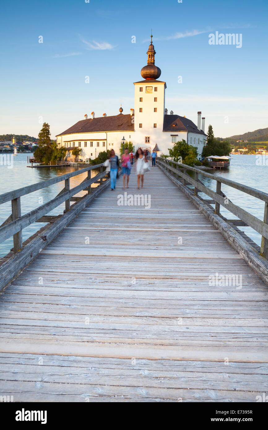 Picturesque Schloss Ort, Lake Traunsee, Gmunden, Salzkammergut, Upper Austria, Austria, Europe Stock Photo