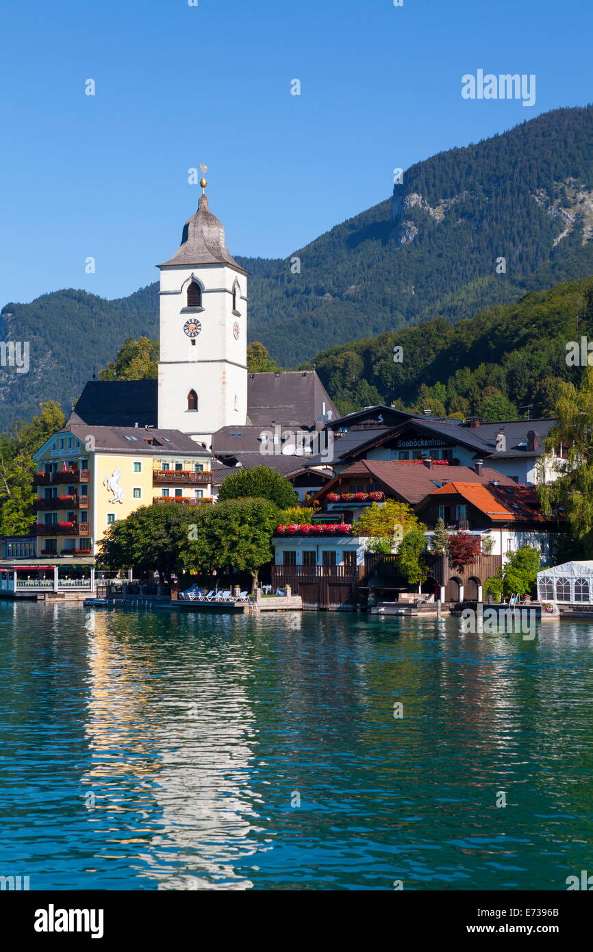 Parish Church, St. Wolfgang, Wolfgangsee lake, Flachgau, Salzburg, Upper Austria, Austria, Europe Stock Photo