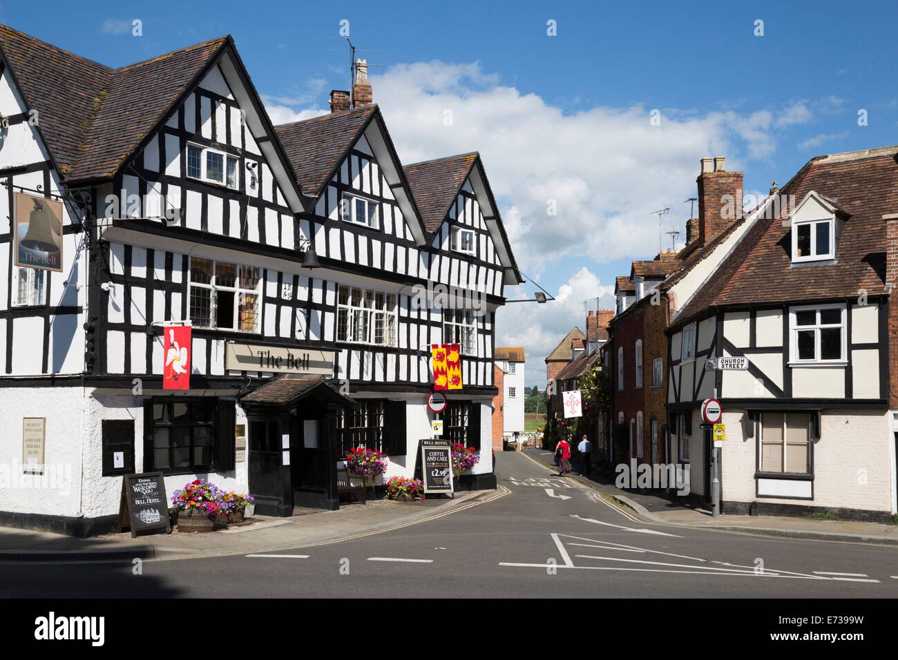 The Bell Pub on Church Street, Tewkesbury, Gloucestershire, England, United Kingdom, Europe Stock Photo