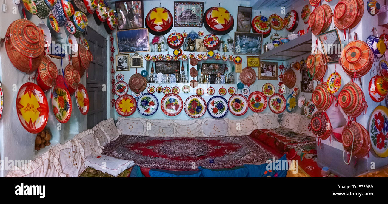 Decoration Inside An Harari House, Harar, Ethiopia Stock Photo