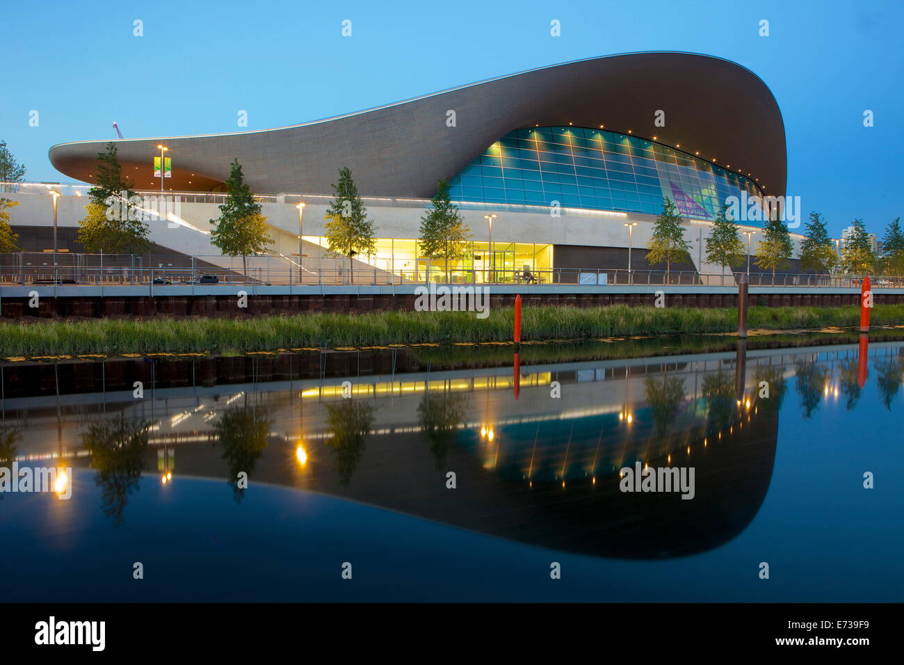 Aquatics Centre in the 2012 London Olympic Park, Stratford, London, England, United Kingdom, Europe Stock Photo