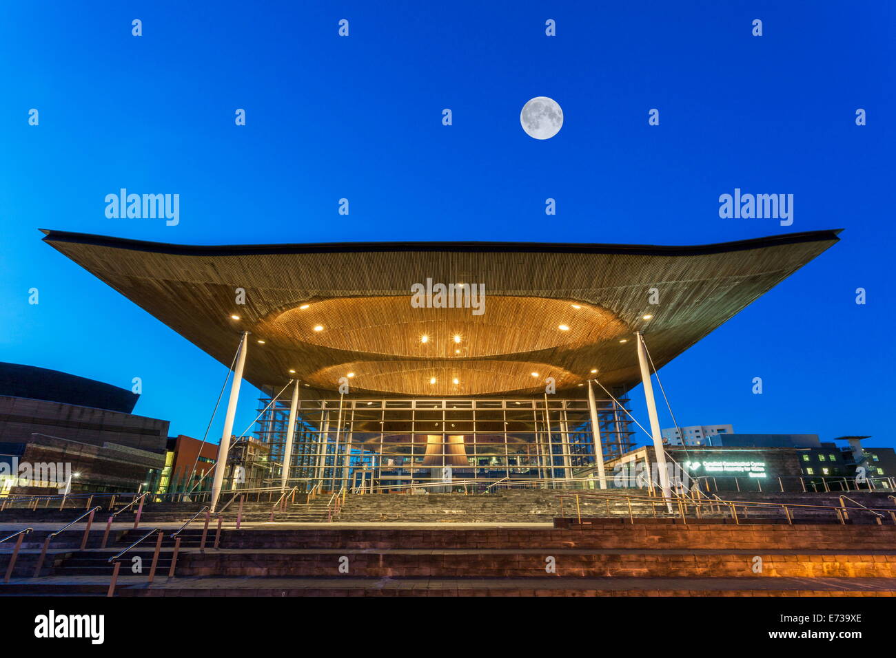 Welsh Assembly (Senedd), Cardiff Bay, Wales, United Kingdom, Europe Stock Photo