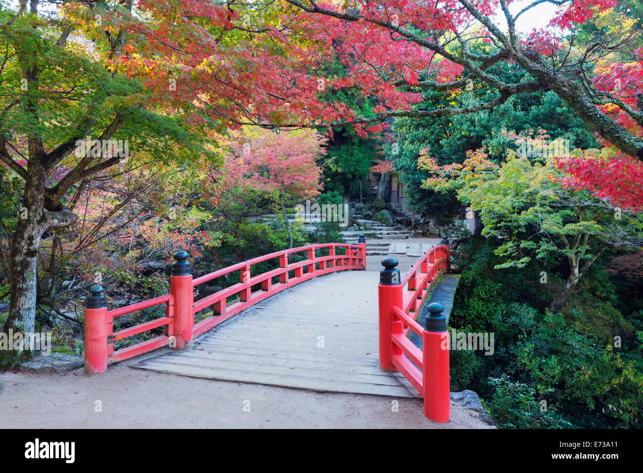 Daisho-in temple in autumn, Miyajima Island, Hiroshima Prefecture, Honshu, Japan, Asia Stock Photo