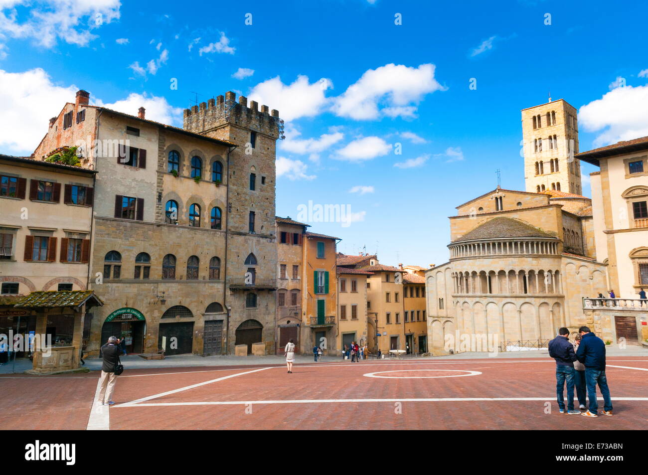 Piazza Vasari (Piazza Grande), Arezzo, Tuscany, Italy, Europe Stock Photo